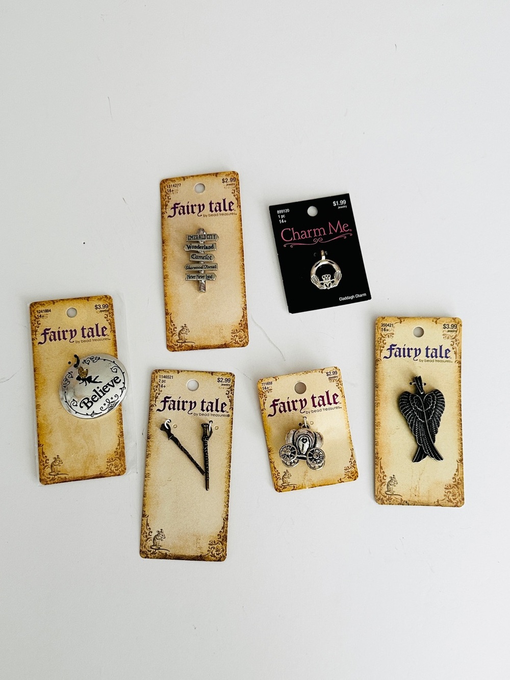 Lot #21 Mixed Metal Charms and Pendants - Assorted Silver and Black